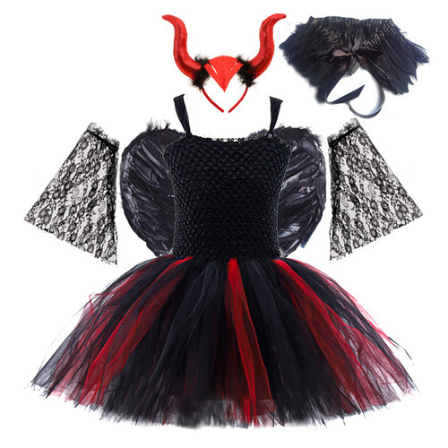 2025新款万圣节连衣裙甜美公主裙无袖纱裙女童礼服圆领短裙tutu裙