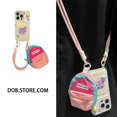 华为硅胶软壳爱心星星插卡包斜挎