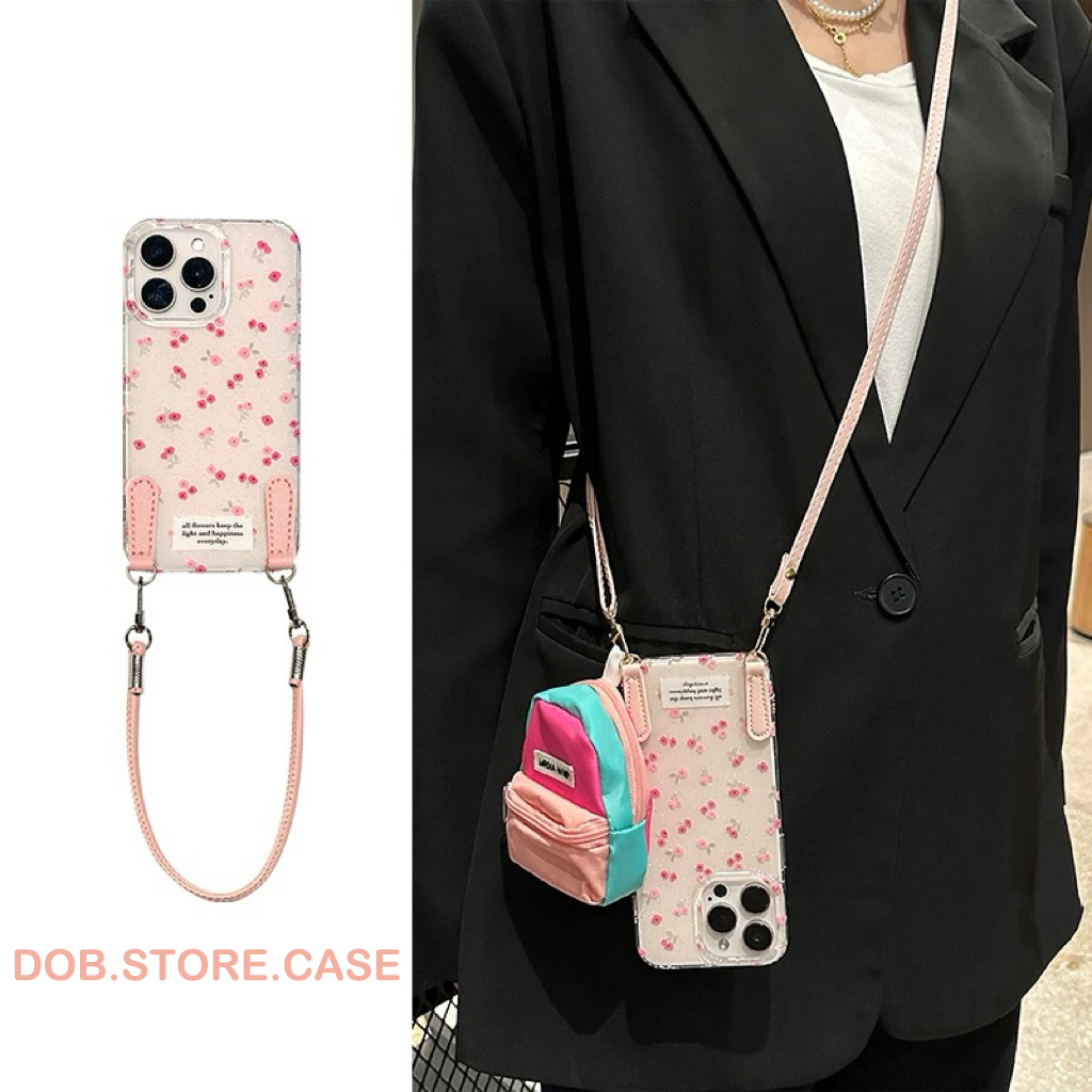 华为手机壳小清新粉色小碎花