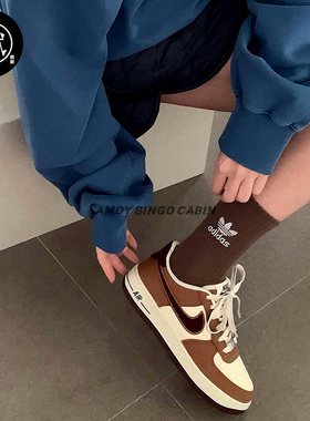 Nike耐克Air Force 1 LV8 GS女子空军米棕复古运动休闲板鞋FN4731