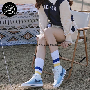 女子白浅蓝中帮运动休闲板鞋 Nike耐克 Mid Legacy DO2340 Court