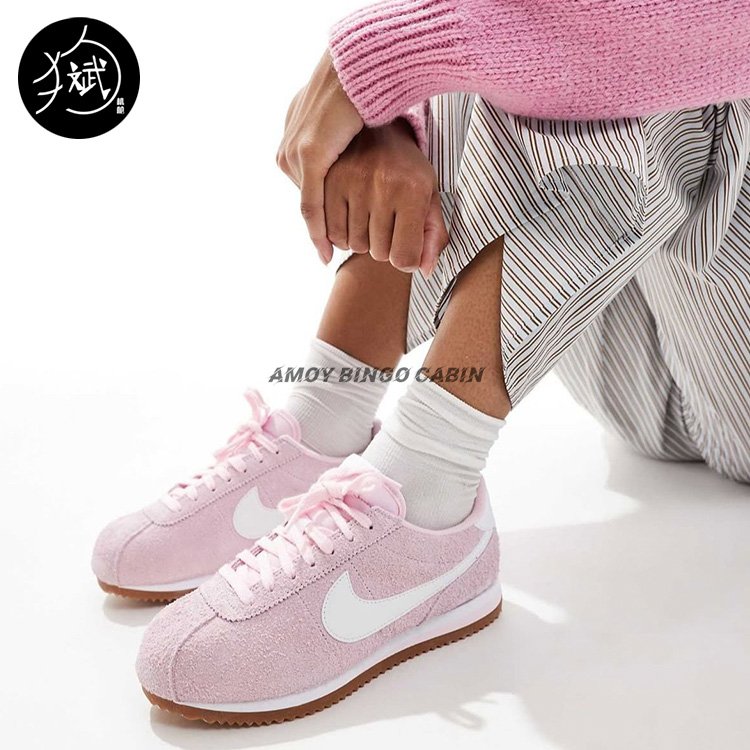 Nike耐克Cortez Vintage女子翻毛皮阿甘复古运动休闲跑步鞋FJ2530