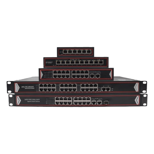 aopre欧柏poe交换机5/8/16/24口光纤百兆千兆网络监控供电国标48V专用海康TP摄影头模块摄像免分离器标配防雷