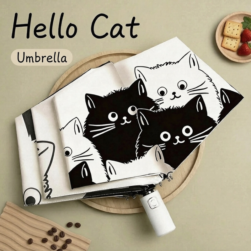 可爱猫咪高颜值晴雨伞