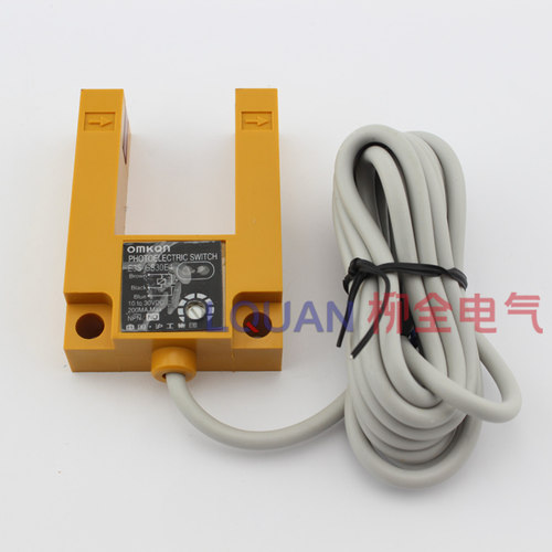 沪工E3S-GS30E4 U型光电开关 槽式 直流3线常开 传感器