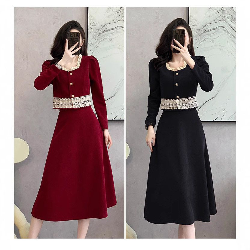 实拍小香风两件套装女感法式复古赫本风名媛气质洋气女连衣裙,女装/女士精品,时尚套装,淘宝优惠券,粉丝福利购,淘宝优惠卷