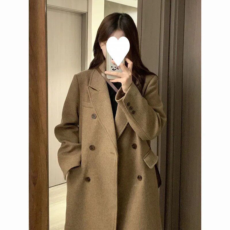 西装式毛呢外套女秋冬2024新毛呢外套