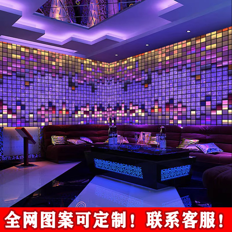 香诺儿壁纸定制马赛克仿亮片格子