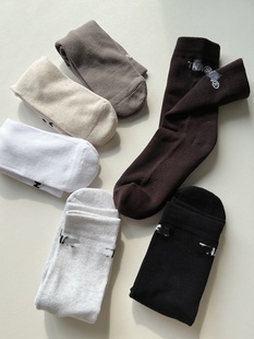 脚底毛圈上统平板 小腿中间女袜 无骨缝头 T低帮 棉袜战斗机