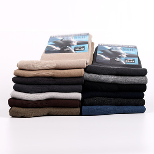 袜子 多色精梳棉商务休闲男士 无骨缝头 亲兄弟 黑袜子