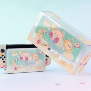 任天堂switch可爱星之卡比保护壳 switcholed透明硬壳NS游戏配件