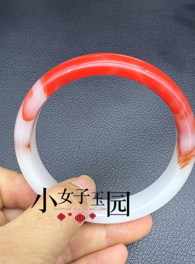琉璃多彩手镯花色仿鸡血石仿玉石镯子女款多彩俏色镯子手饰品礼品