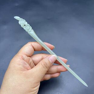 和田玉梅花发簪玉簪马面裙日常简约汉服头饰盘发簪子古风发饰配饰