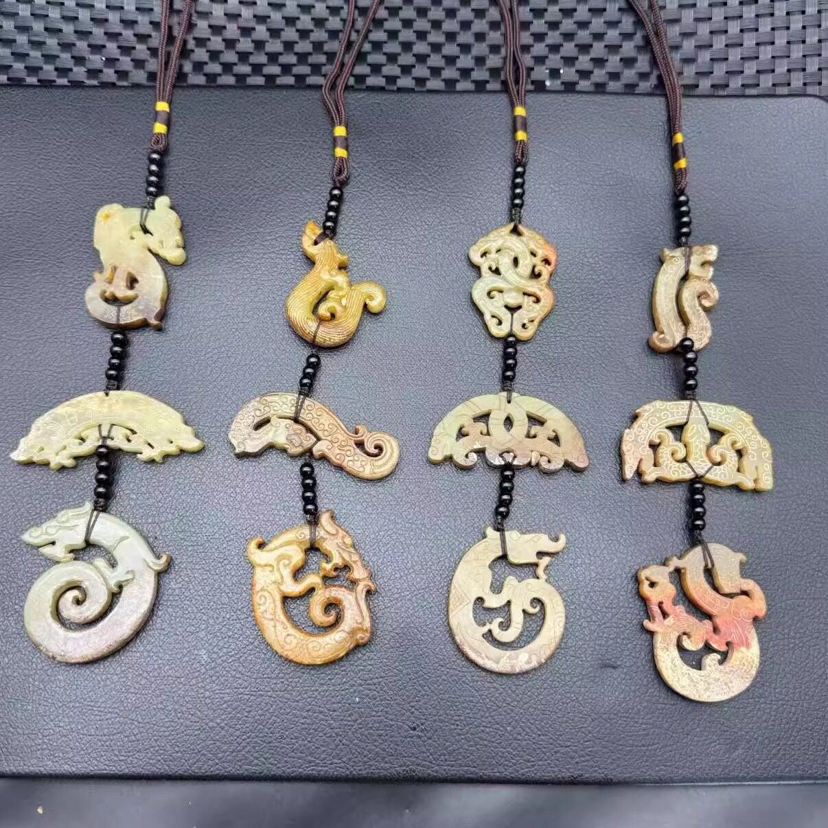 古玩玉器龙凤腰佩玉组佩和田玉仿古玉西周战汉套玉组配腰带玉挂饰