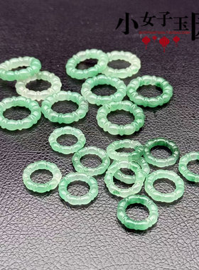石英岩圆环圆圈吊坠挂件链坠diy