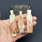 岫玉翁仲吊坠挂件战汉三宝之一玉佩玉坠仿古老人玉佩玉坠古风配饰