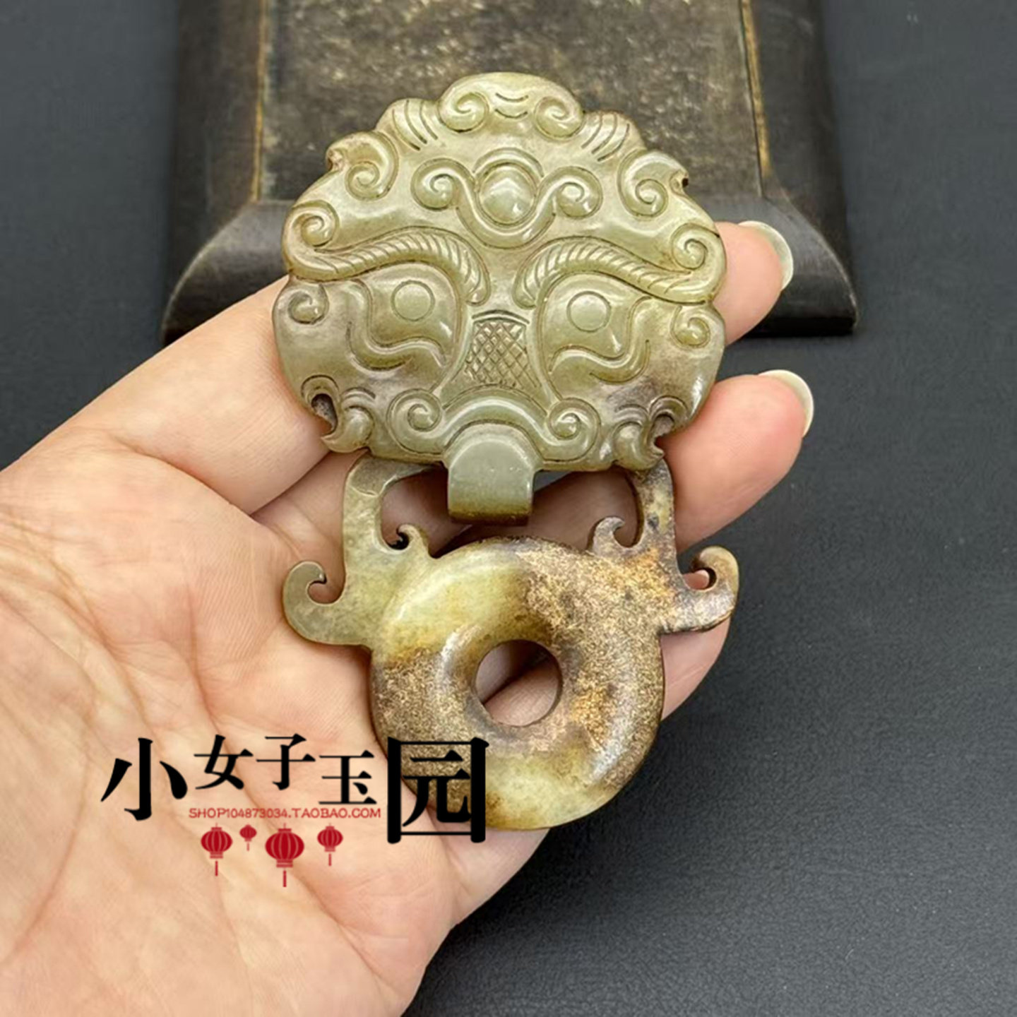 和田玉玉石门扣玉佩平安扣玉坠