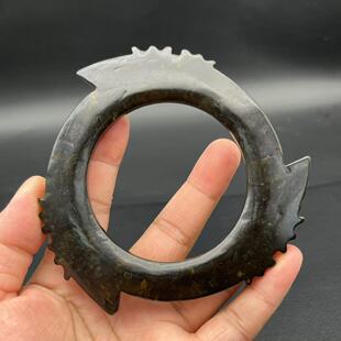 黑绿玉璇玑玉佩腰佩仿古雕时来运转吊坠挂件古风汉服配饰道具挂饰