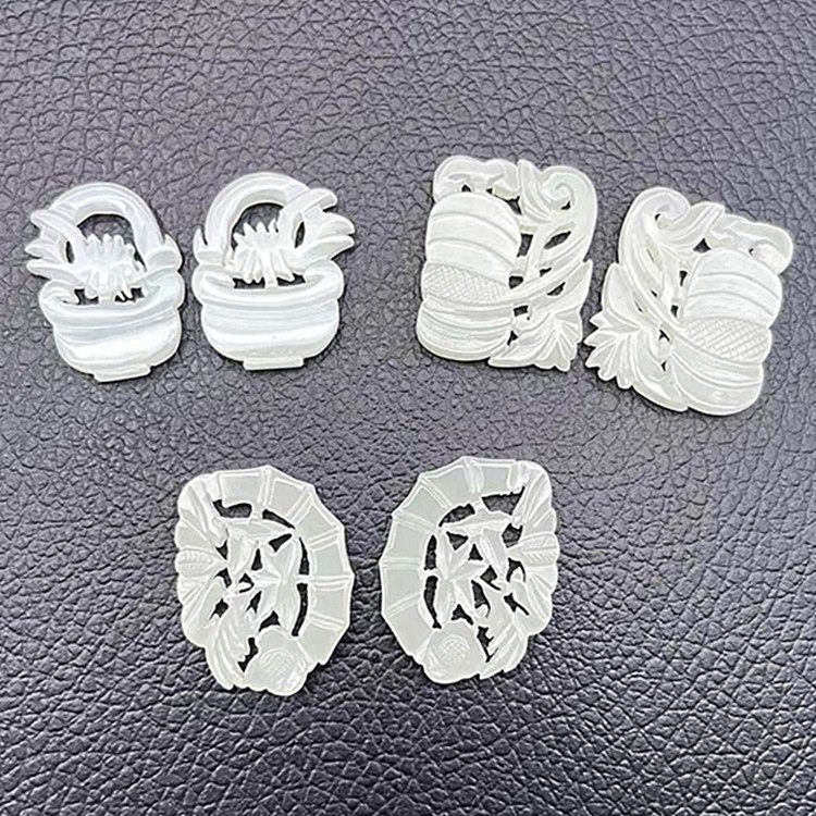 复古双面镂空竹节花篮福瓜吊饰