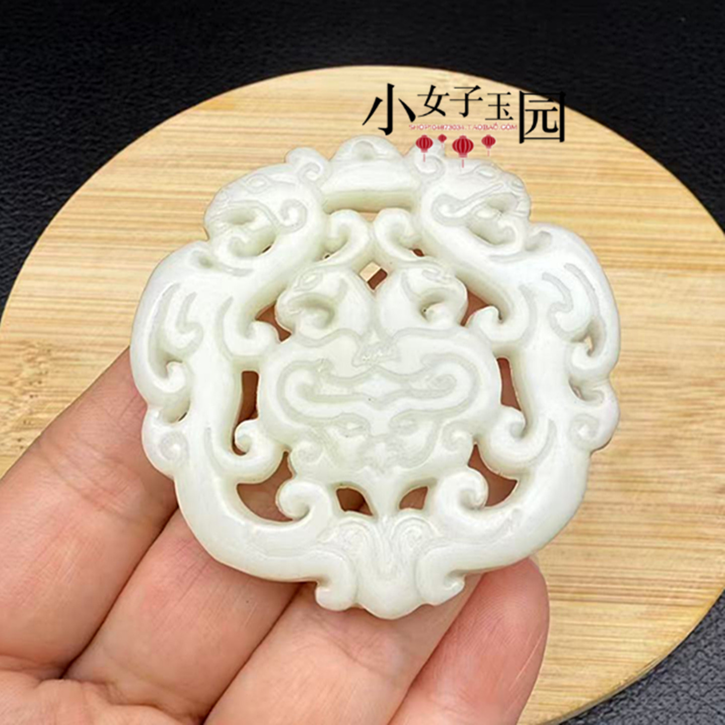 岫玉龙凤吊坠挂件仿古战汉龙纹玉佩玉坠颈饰古风汉服挂饰项坠腰佩