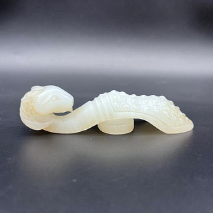 仿白玉羊头带勾腰佩仿古立体雕刻汉服古风腰带扣影视拍摄饰品摆件