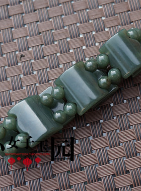 和田玉青玉手链手串男女款首饰品