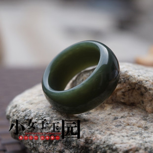 玉坠新疆和田玉青玉黑青玉扳指吊坠男女款情侣青玉戒指