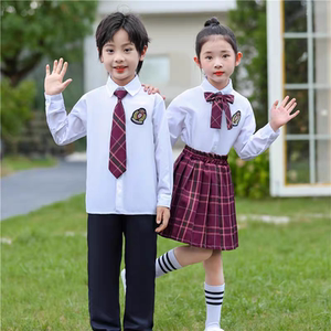儿童朗诵大合唱演出服幼儿园英伦风校服中小学生学院风运动会班服