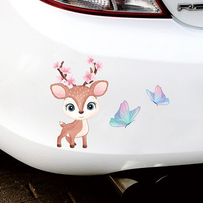 动物遮盖车身保险杠刮痕贴画