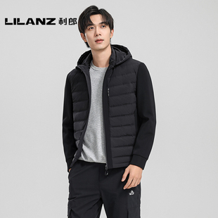 利郎鹅绒羽绒服男女款轻薄短款秋冬新款户外连帽休闲冬季外套男