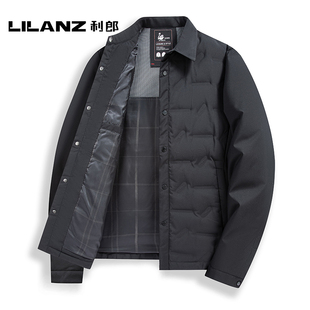 利郎轻薄羽绒服2025冬季男士翻领商务防风抗寒休闲保暖外套上衣