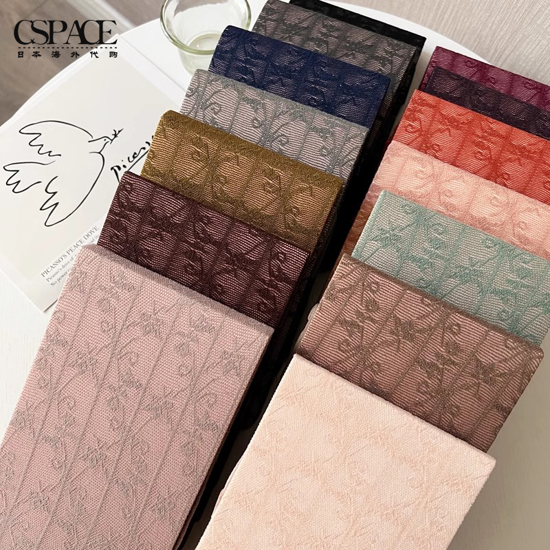 日本durgge复古竖条图腾花提花连裤袜清新文艺春夏薄款显瘦丝袜女