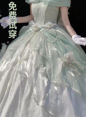 现货全套玫瑰礼遇lolita裙子花嫁晚礼服生日成人礼演出年会主持