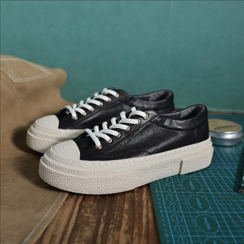 真皮板鞋男复古百搭休闲鞋