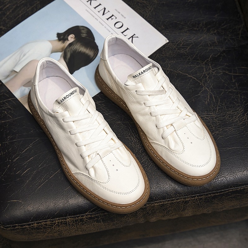 小白鞋秋季新款时尚潮流休闲皮鞋