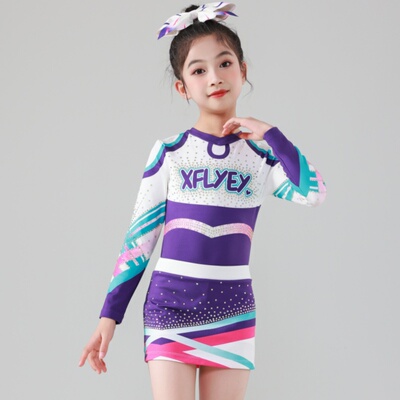 幼儿中小学生啦啦操比赛服装女运动会啦啦队儿童表演专业技巧花球