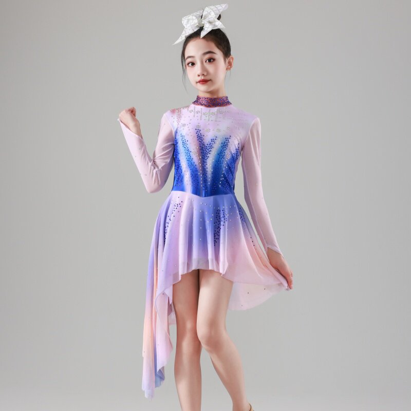 专业儿童竞技啦啦队比赛服啦啦操健美比赛艺考技巧舞蹈爵士表演服