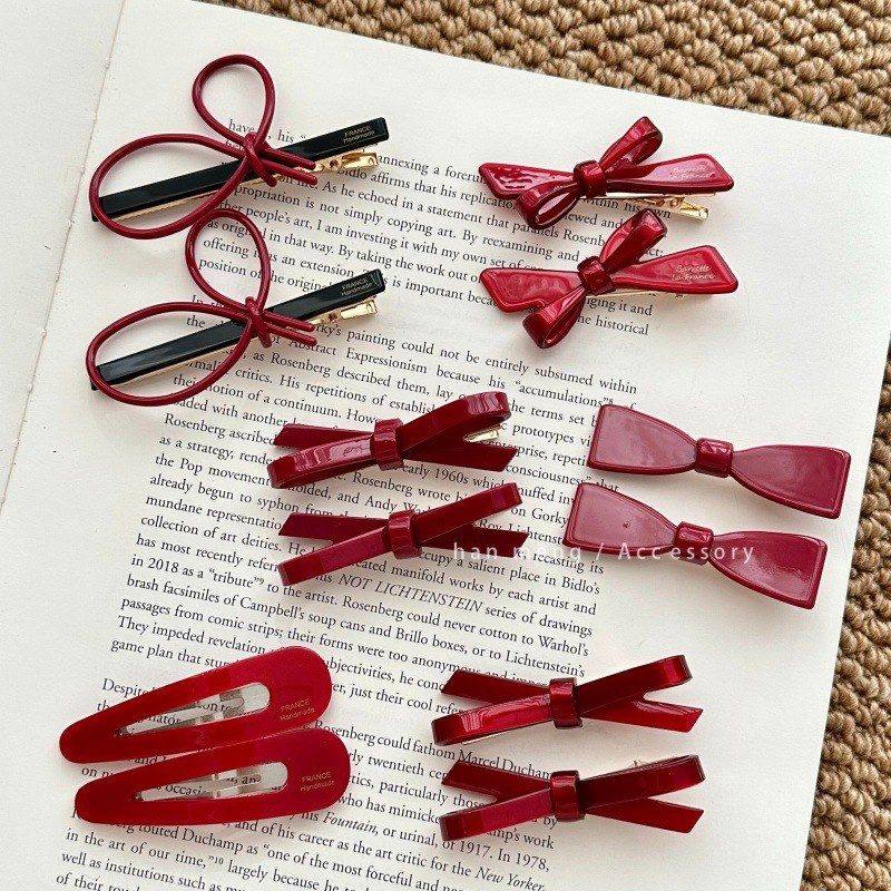 高级感醋酸镂空蝴蝶结鸭嘴夹气质刘海夹子简约小剪刀边夹发夹,饰品/流行首饰/时尚饰品新,发饰,淘宝优惠券,粉丝福利购,淘宝优惠卷