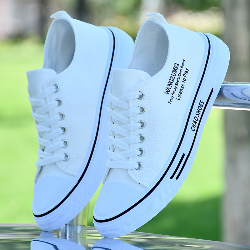 男鞋子新款秋季透气内增高帆布鞋百搭男士防滑板鞋休闲运动鞋潮鞋