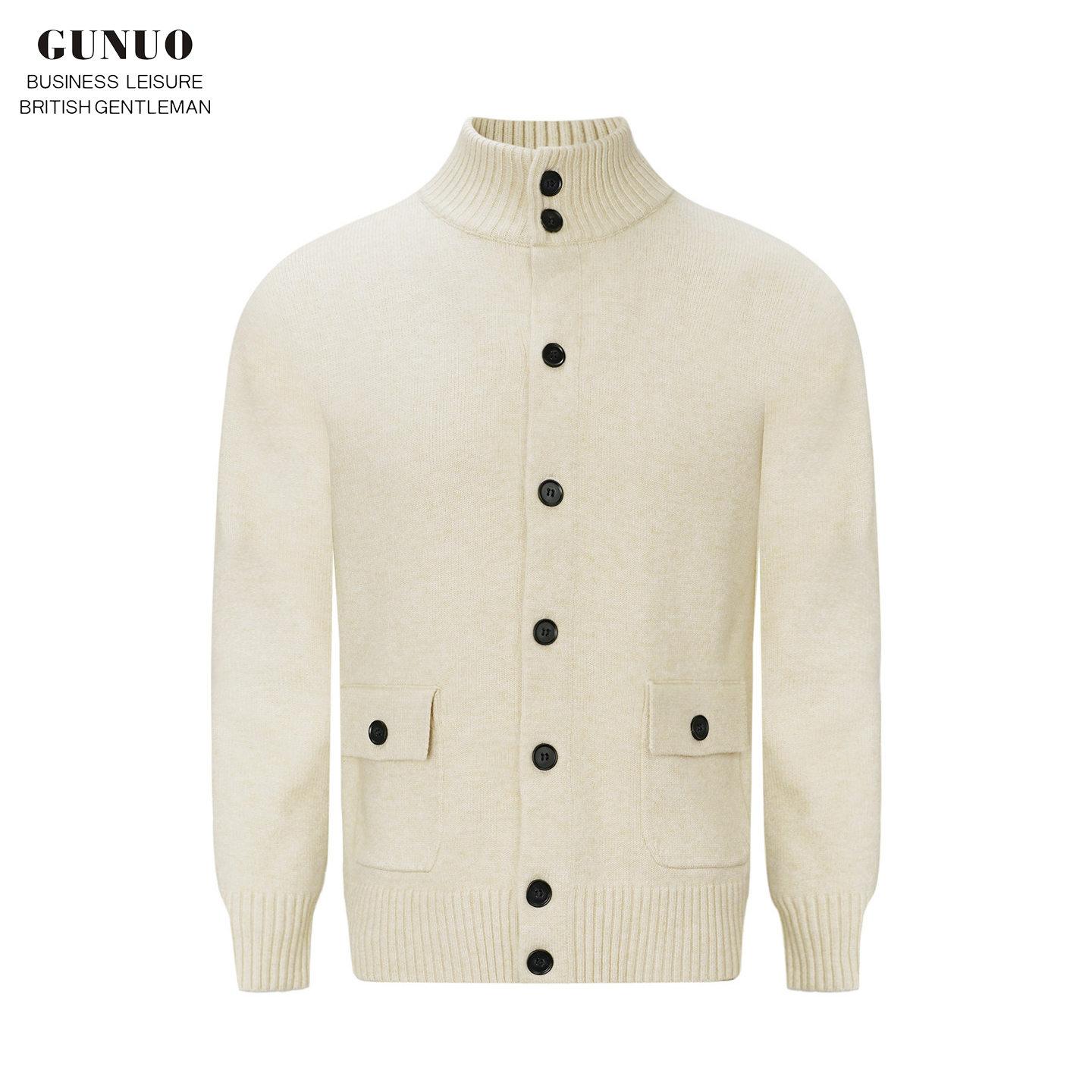 开衫针织立领单排扣毛衣外套复古