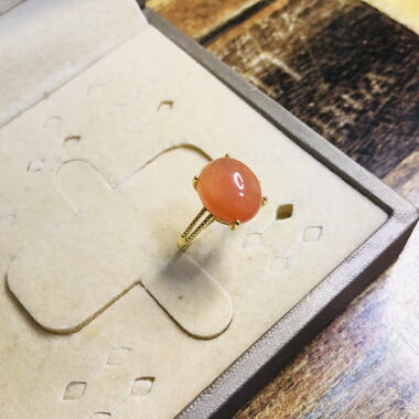 天然南红戒指10x12MM四川凉山925银镶嵌活动圈口可调节送礼首