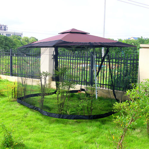 遮阳伞蚊帐外庭院广场庭院伞专用网罩防蚊防虫罗马伞蚊帐方圆纱帐