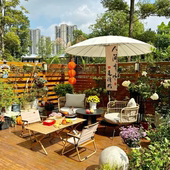 户外太阳伞庭院伞阳台花园中柱伞摆摊商用折叠雨伞室外露台遮阳伞