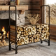 壁炉木柴架柴火收纳架双层可移动堆柴架冬季 白冰探店同款 铁艺柴框
