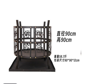 篝火架户外大型晚会篝火炉木炭木柴烤火炉多功能柴火炉铁艺烧烤炉