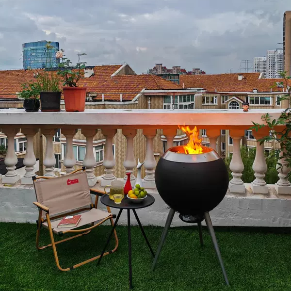 户外花园二次燃烧木炭木柴烧烤炉