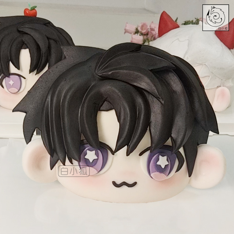【白小狐原创】大头蛋糕脸模巧克力模具翻糖可爱卡通二次元眼睛模