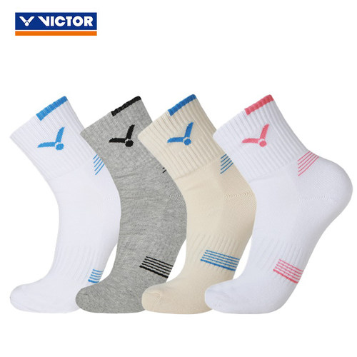 专业羽毛球袜VICTOR毛巾底