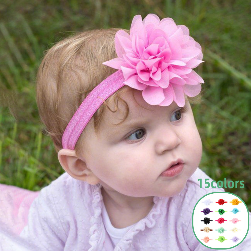 欧美新款婴幼儿创意发箍发饰 欧美儿童雪纺头花头带 婴儿发带