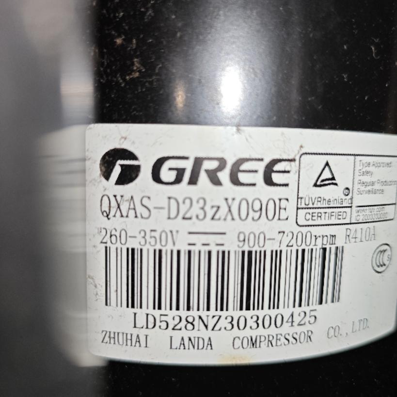 原装拆机格力空调压缩机QXAS-D23zX090E 260-350V R410 R32冷媒
